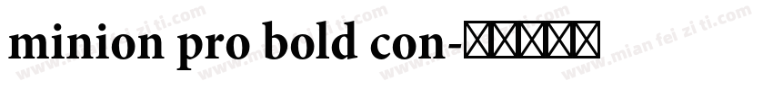 minion pro bold con字体转换